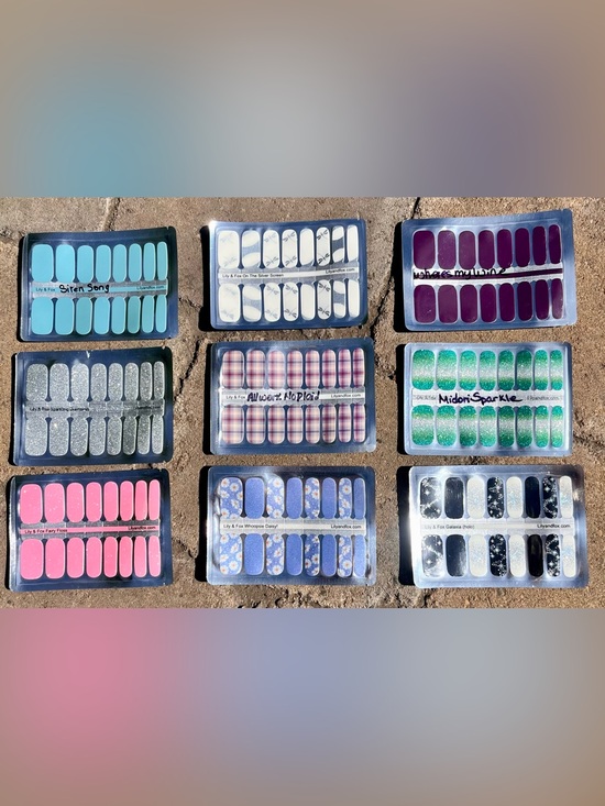 Lily & Fox Other - Lily & Fox lot of 9 packs of Nail Wraps. Assorted Colors. All NIP.